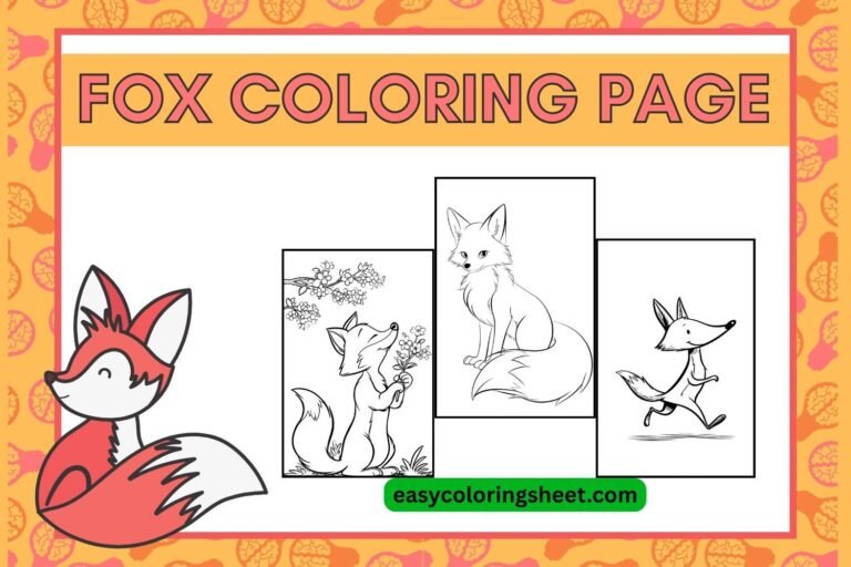Fox coloring page