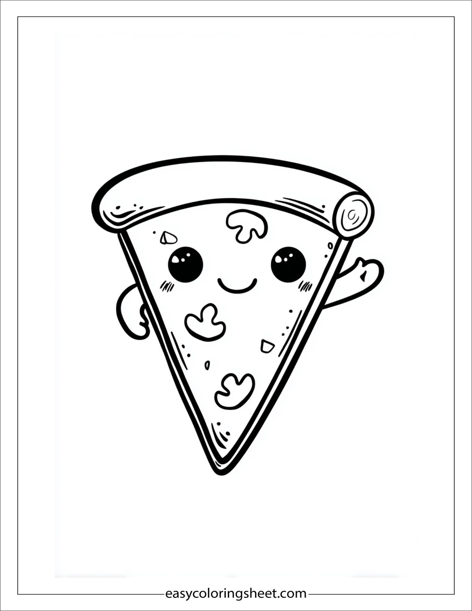 Happy pizza waving