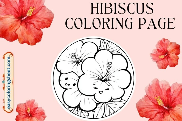 Hibiscus coloring page