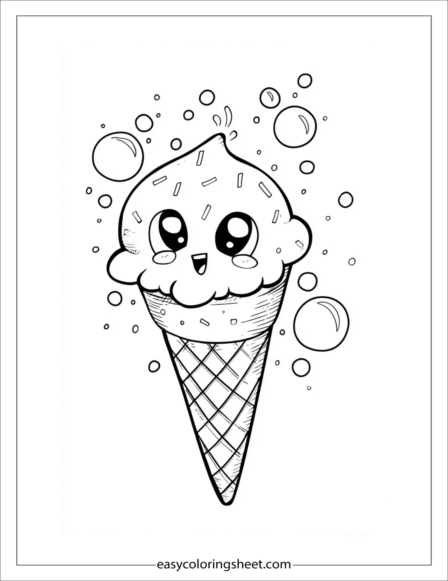 Ice Cream Blowing Bubbles