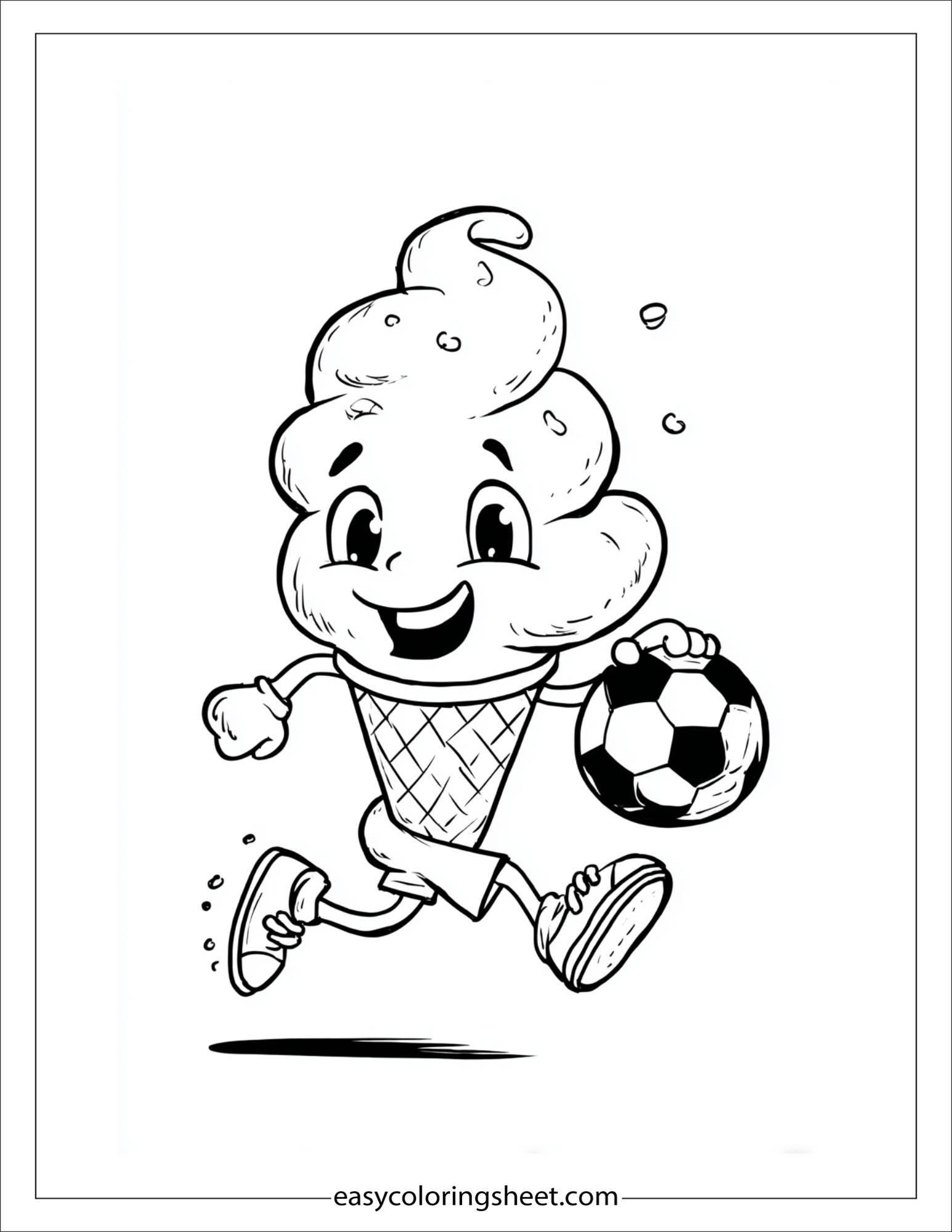 Ice Cream Playing Football