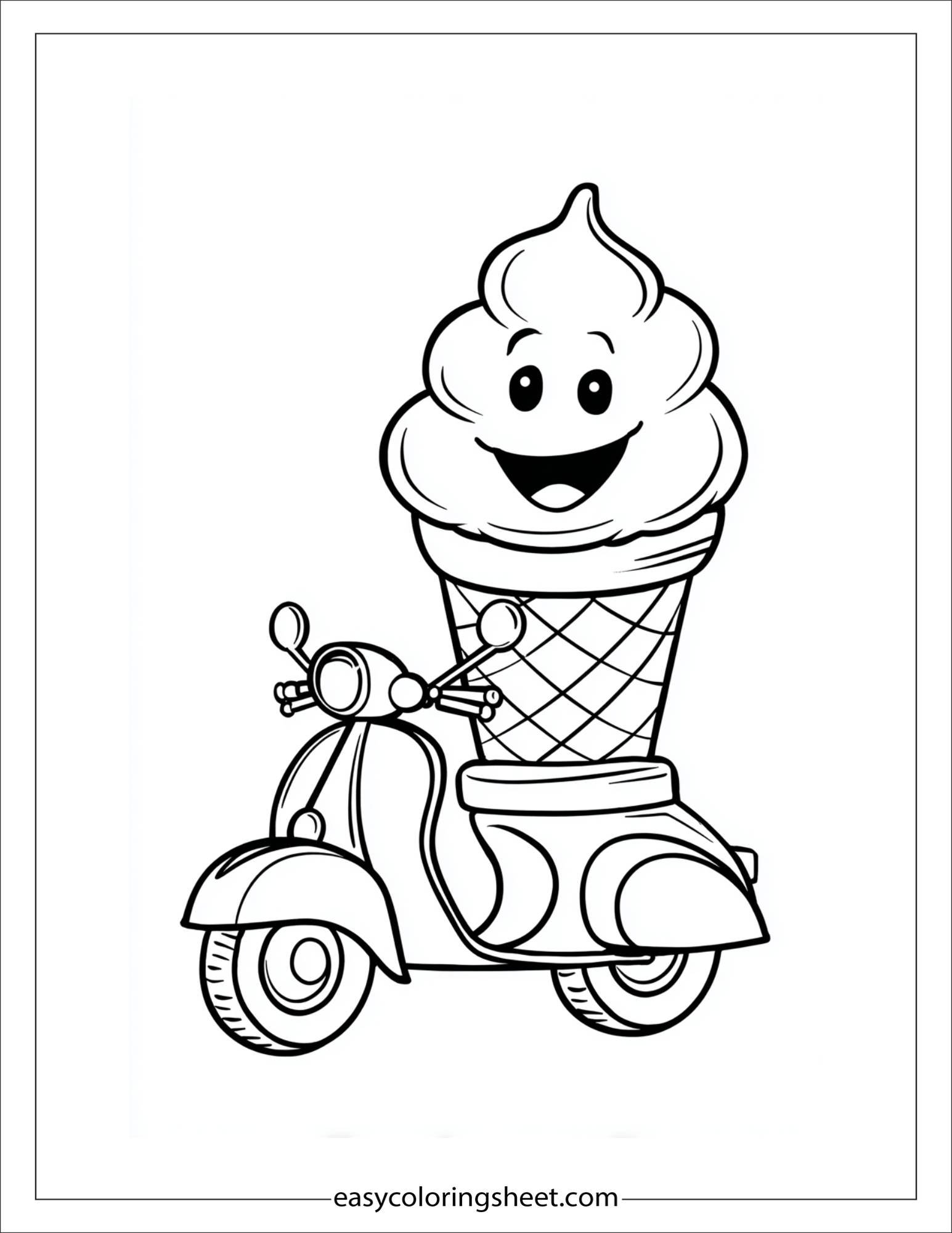 Ice Cream Riding Scooter