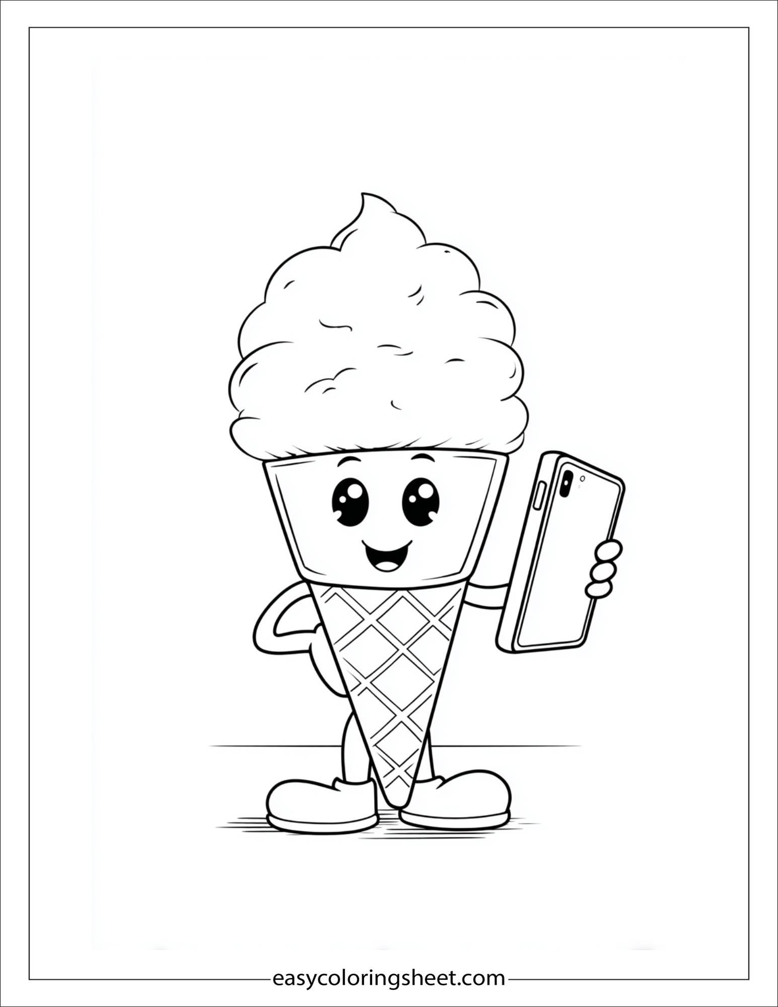 Ice Cream Taking Selfie