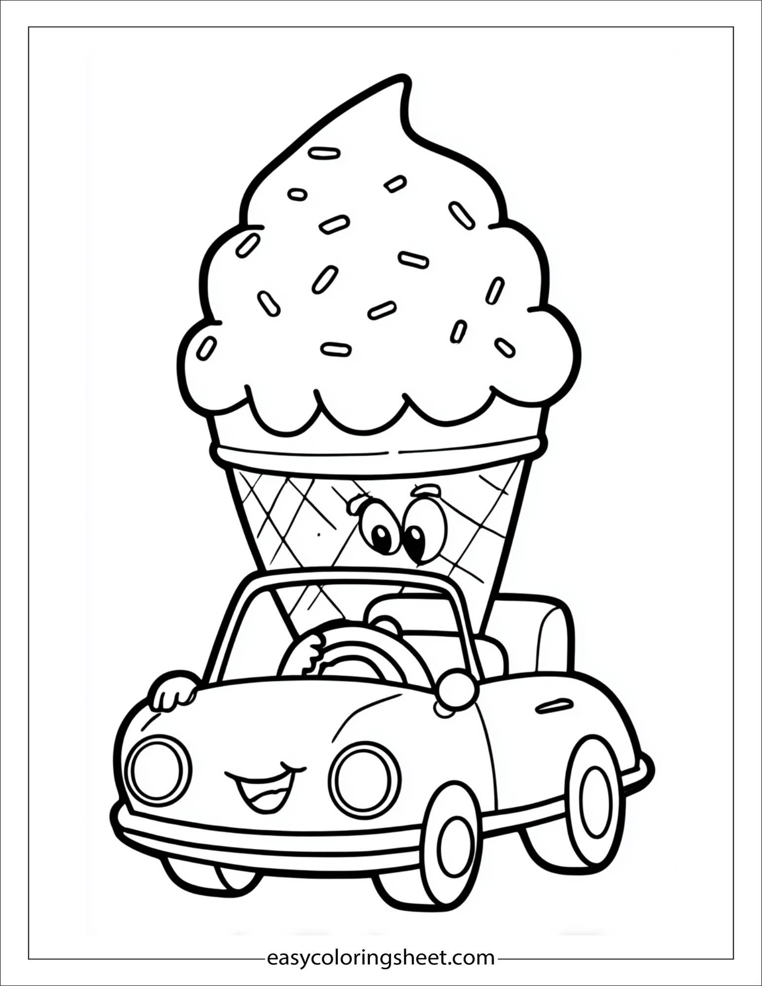 Ice Cream in a Cone Car