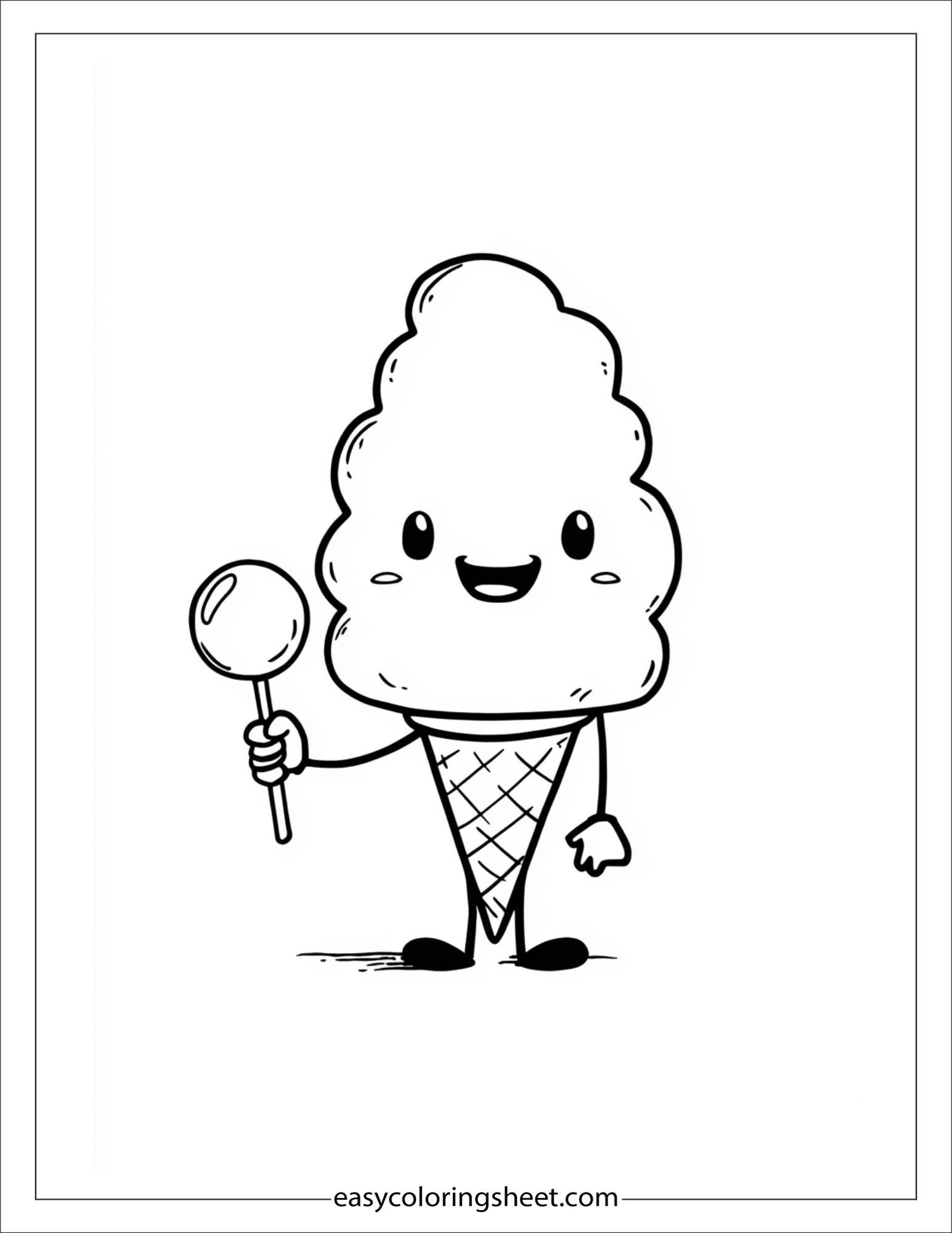 Ice Cream with Lollipop