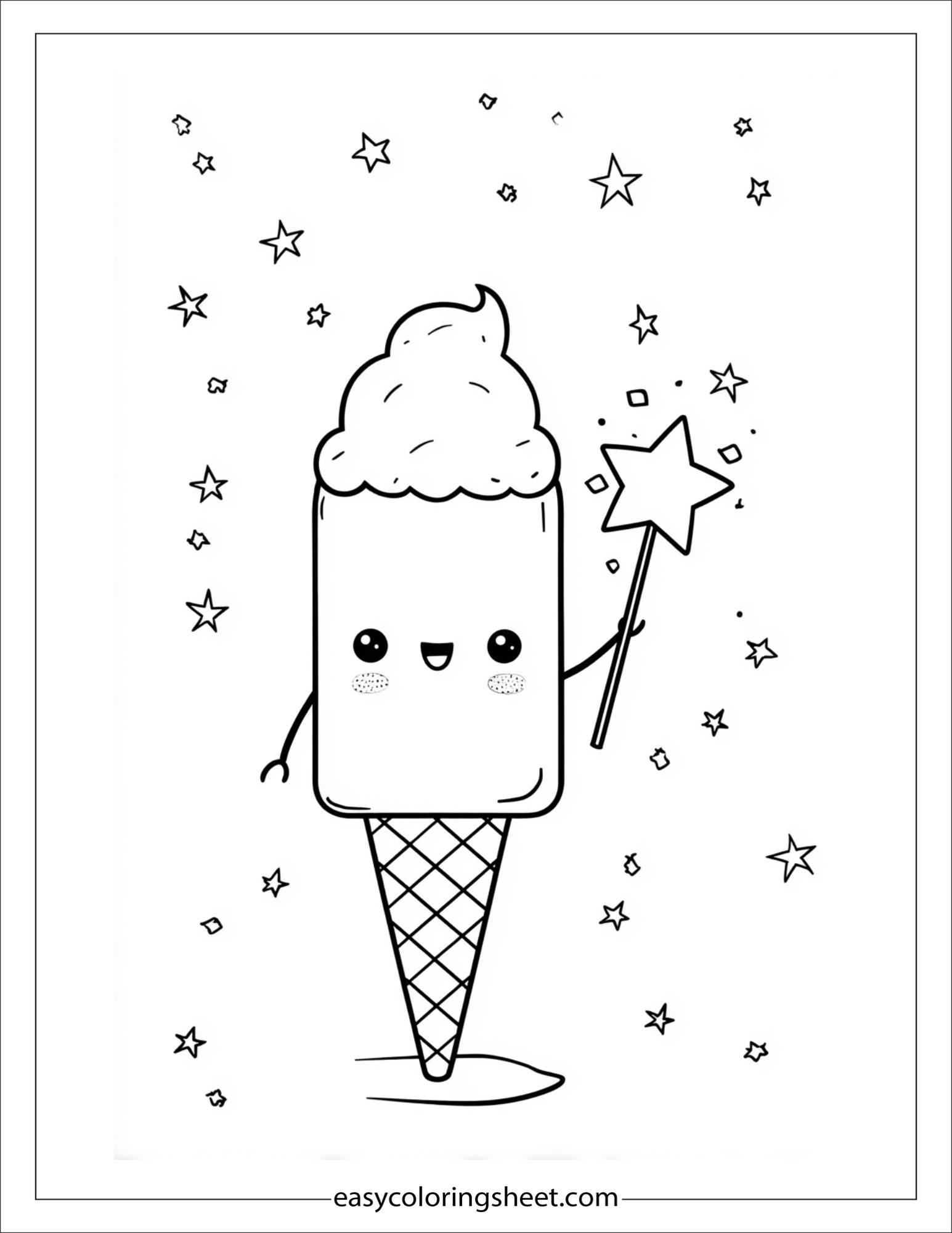 Ice Cream with Magic Wand