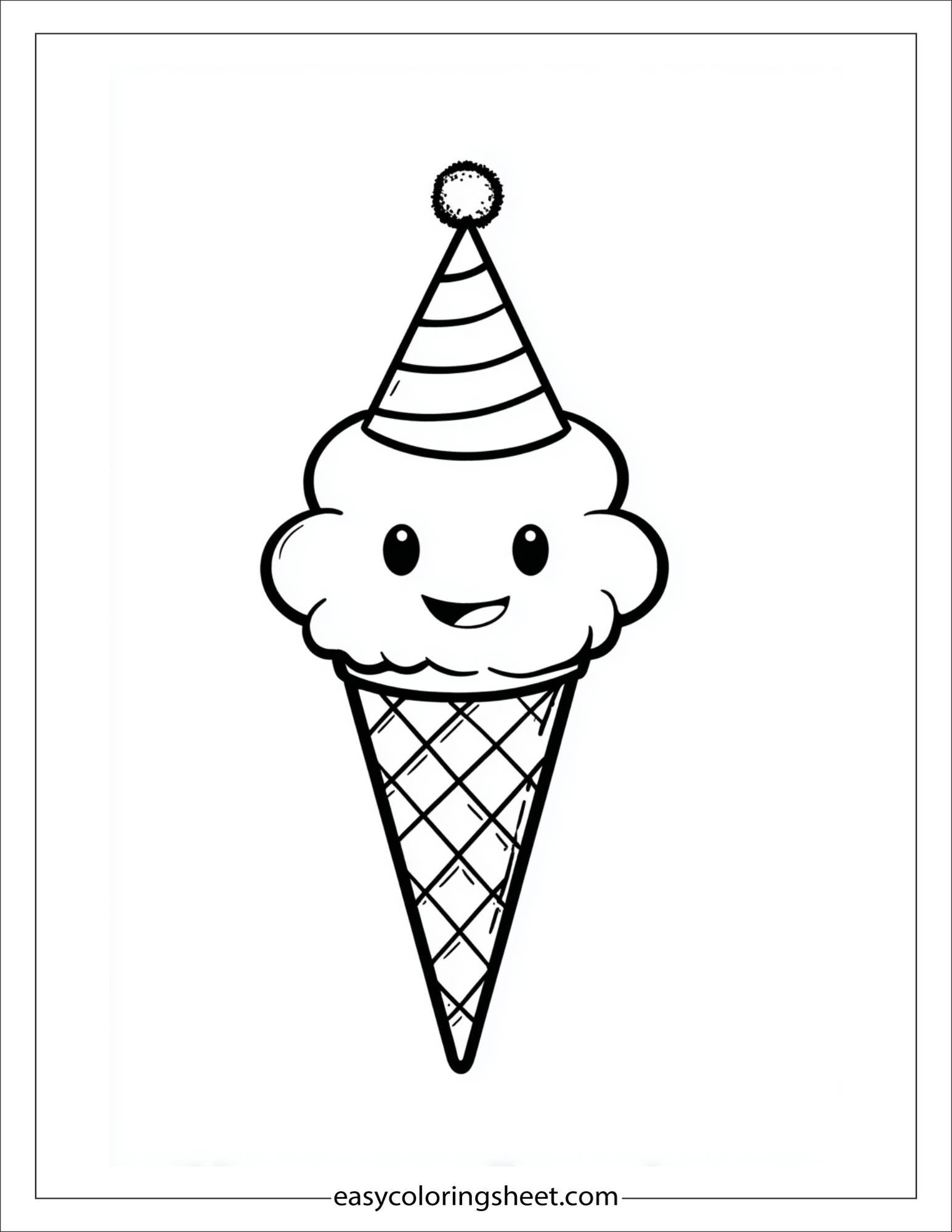 Ice Cream with Party Hat
