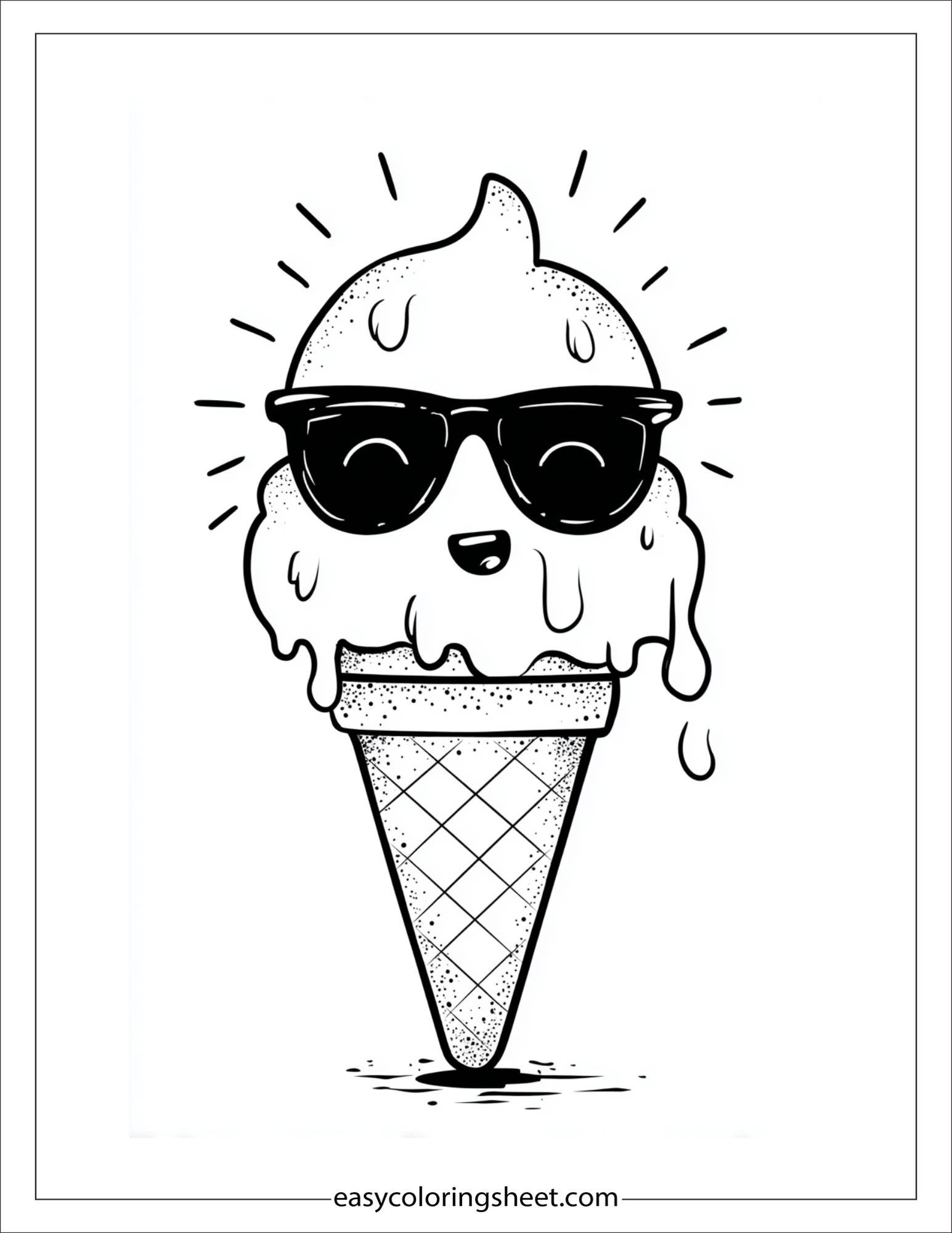 Ice Cream with Sunglasses