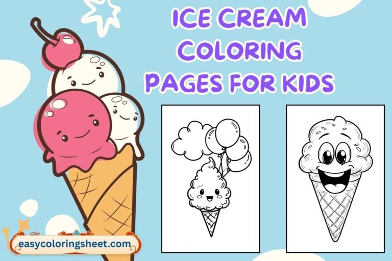 Ice cream coloring pages for kids