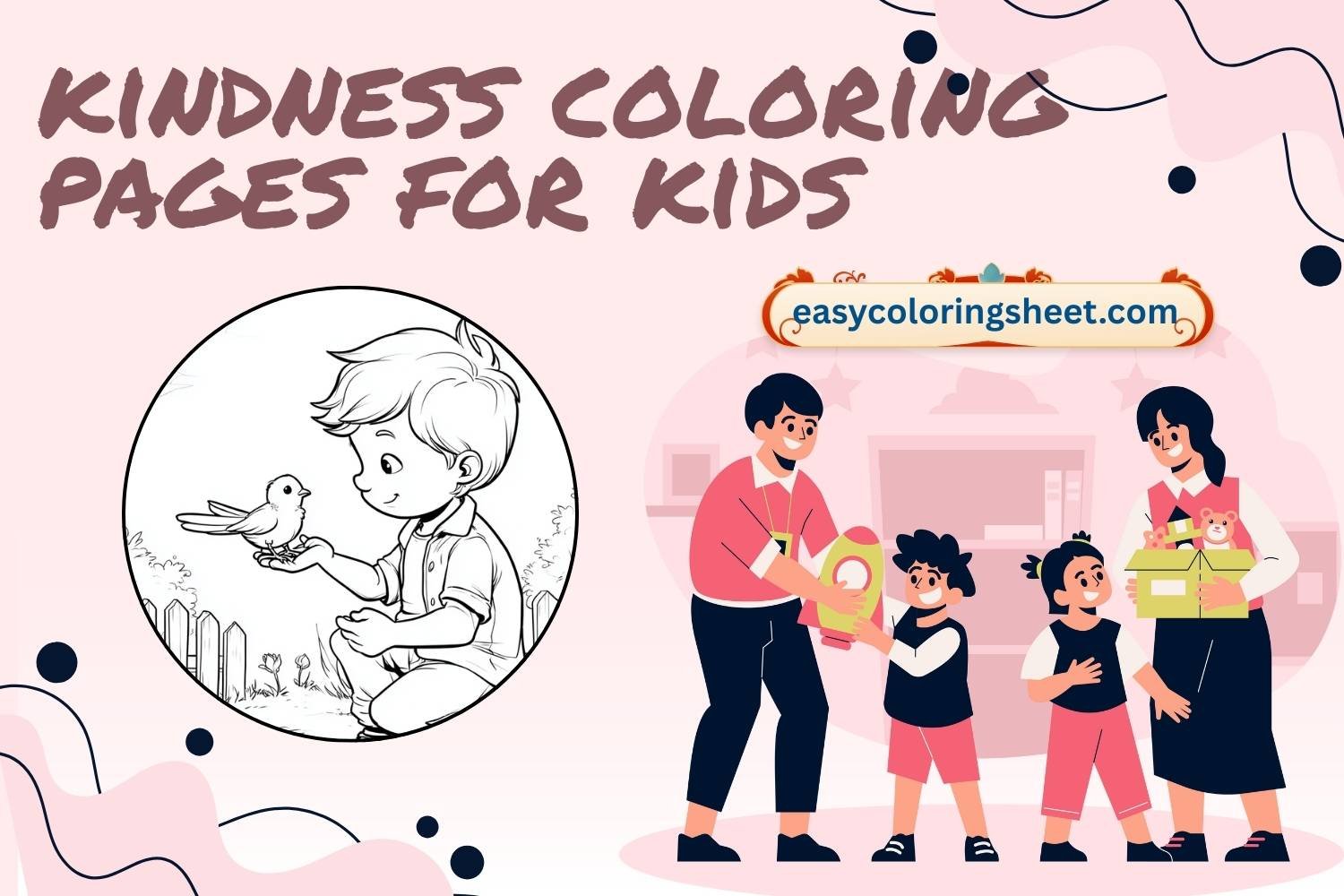Kindness Coloring Pages for Kids, Fun and Easy Printable Activities