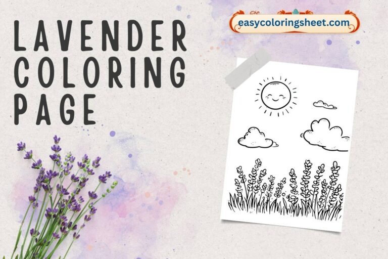 Lavender coloring page