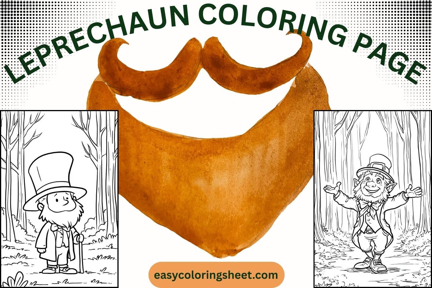 Fun Leprechaun Coloring Pages for Kids, Easy St. Patrick’s Day Printable