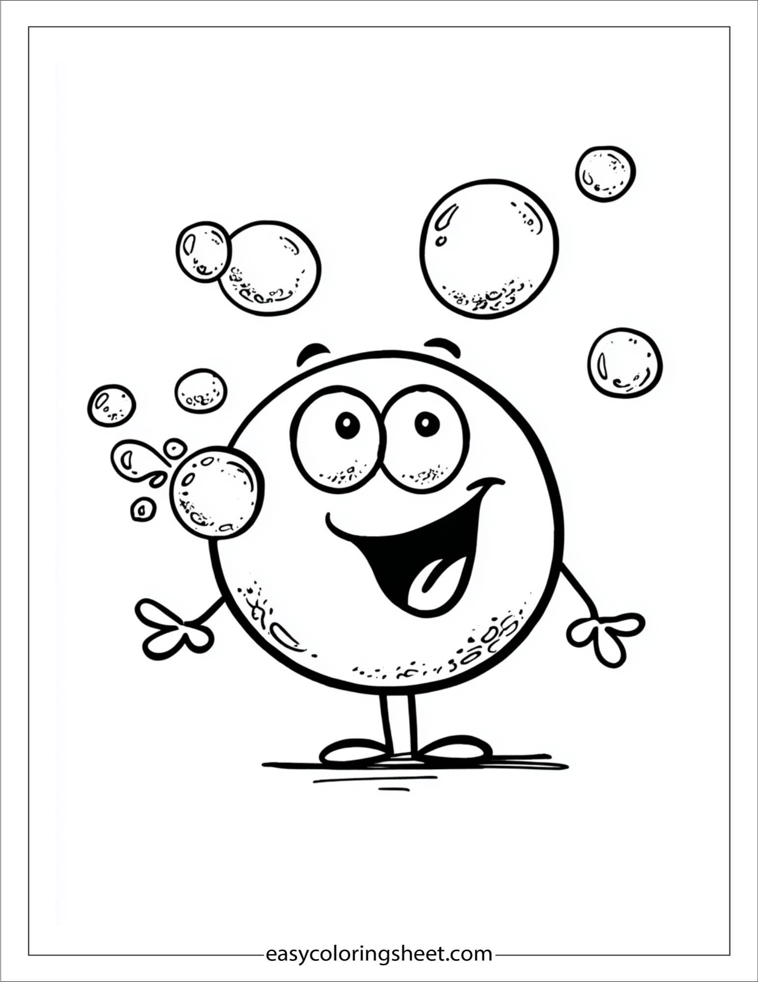 Mango blowing bubbles