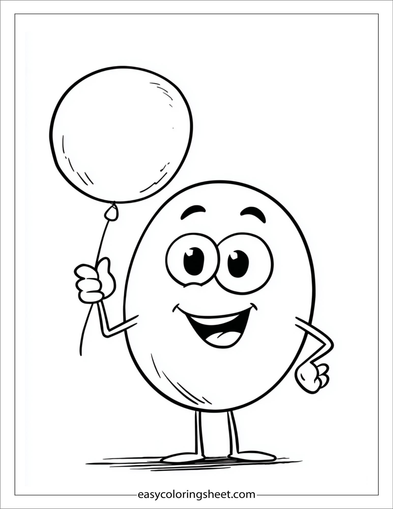 Mango holding a balloon