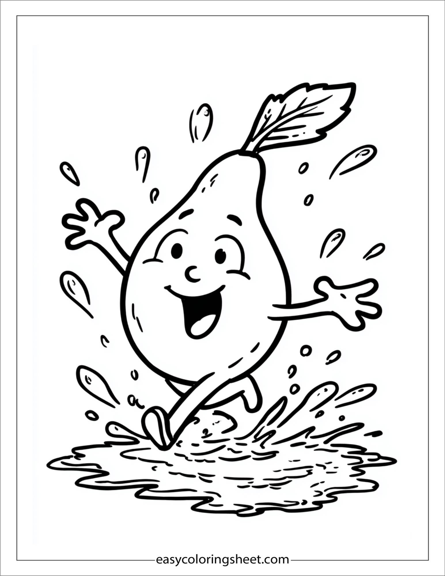 Mango jumping in puddles