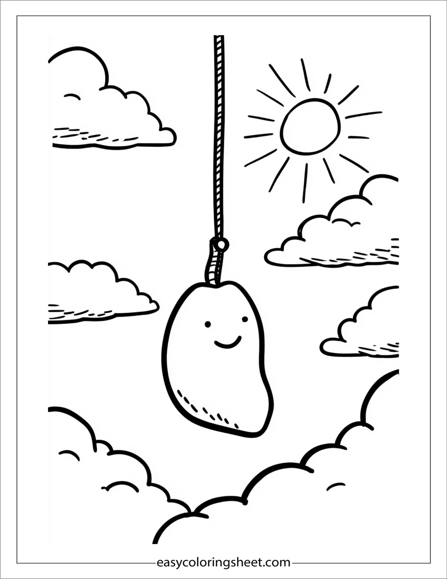 Mango on a swing