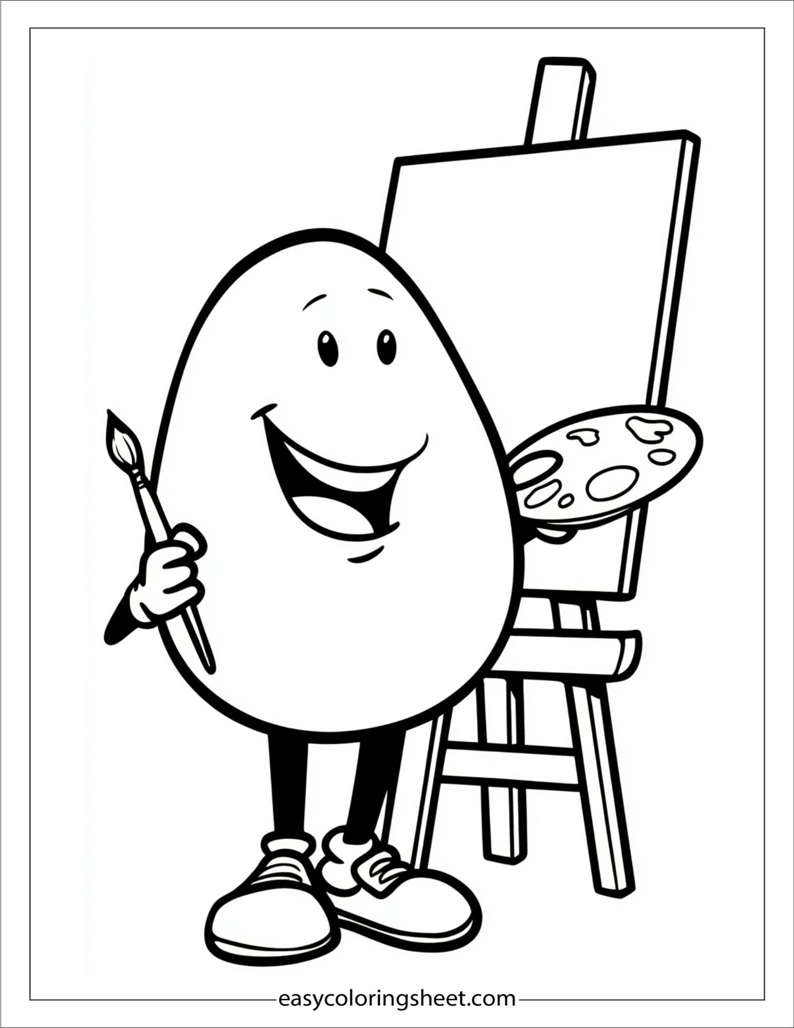 Mango painting a picture
