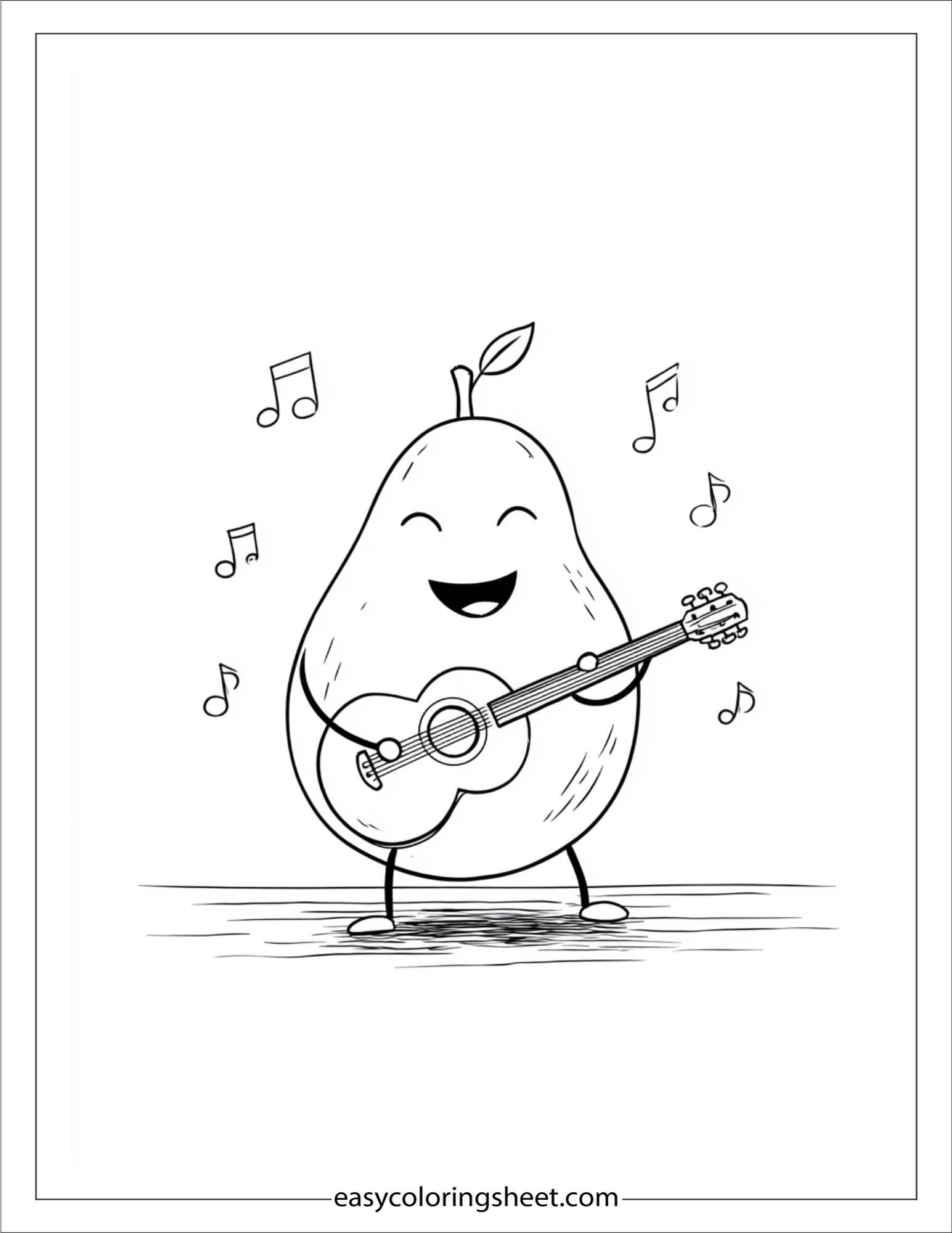 Mango playing guitar