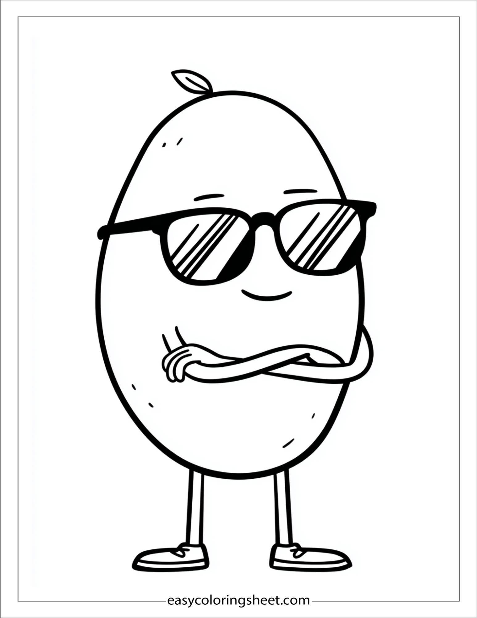 Mango wearing sunglasses