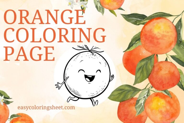 Orange coloring page