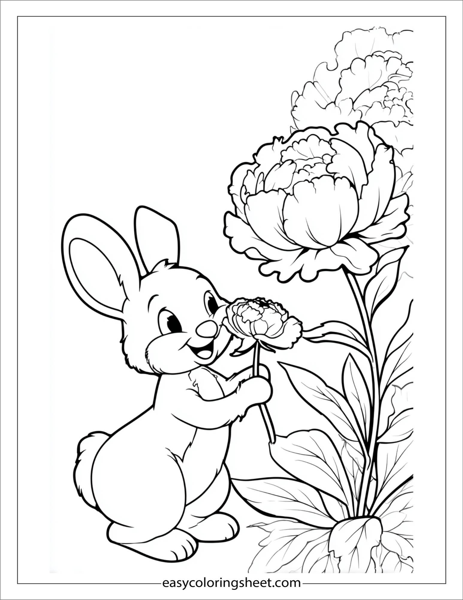 Peony giving a flower