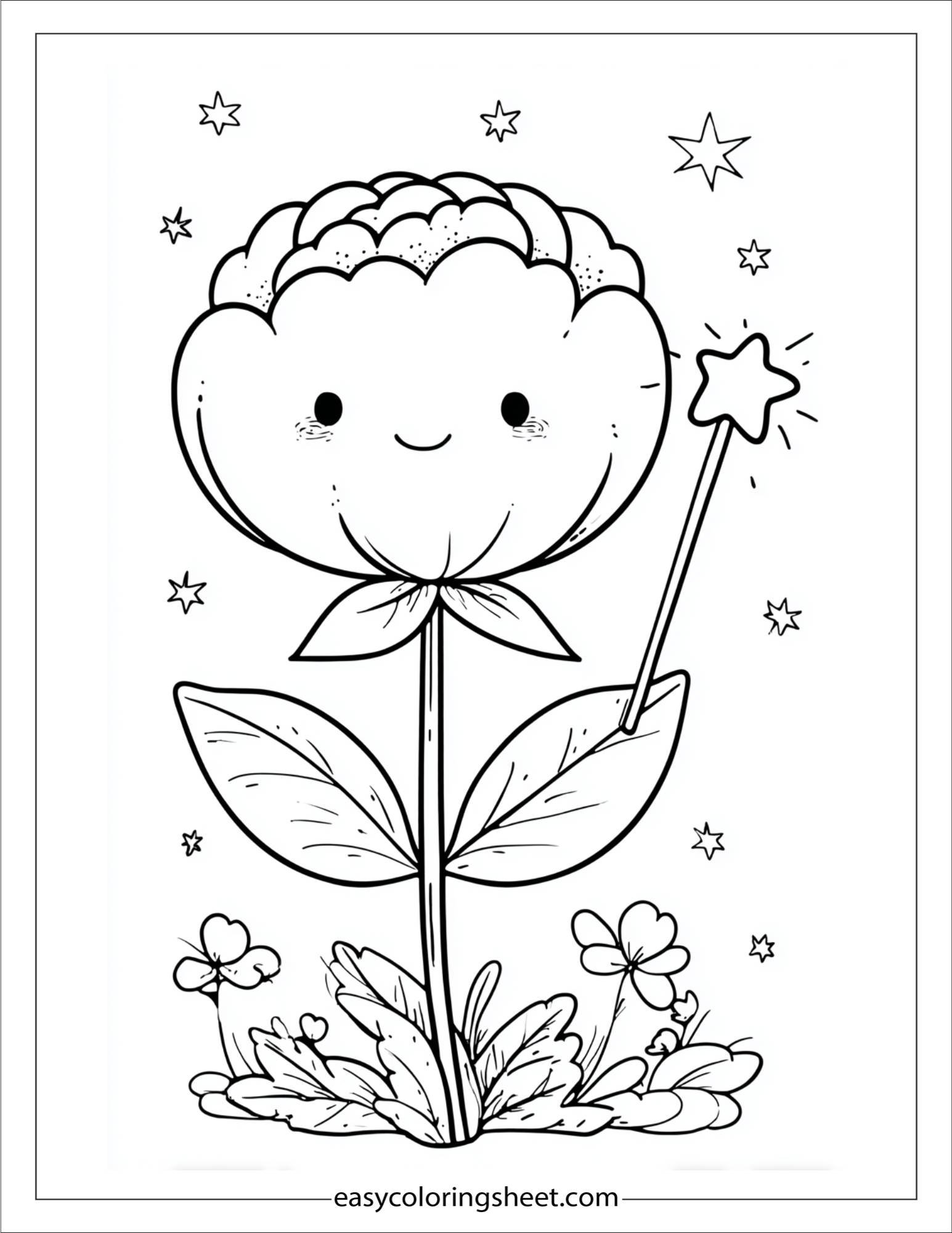 Peony holding a magic wand