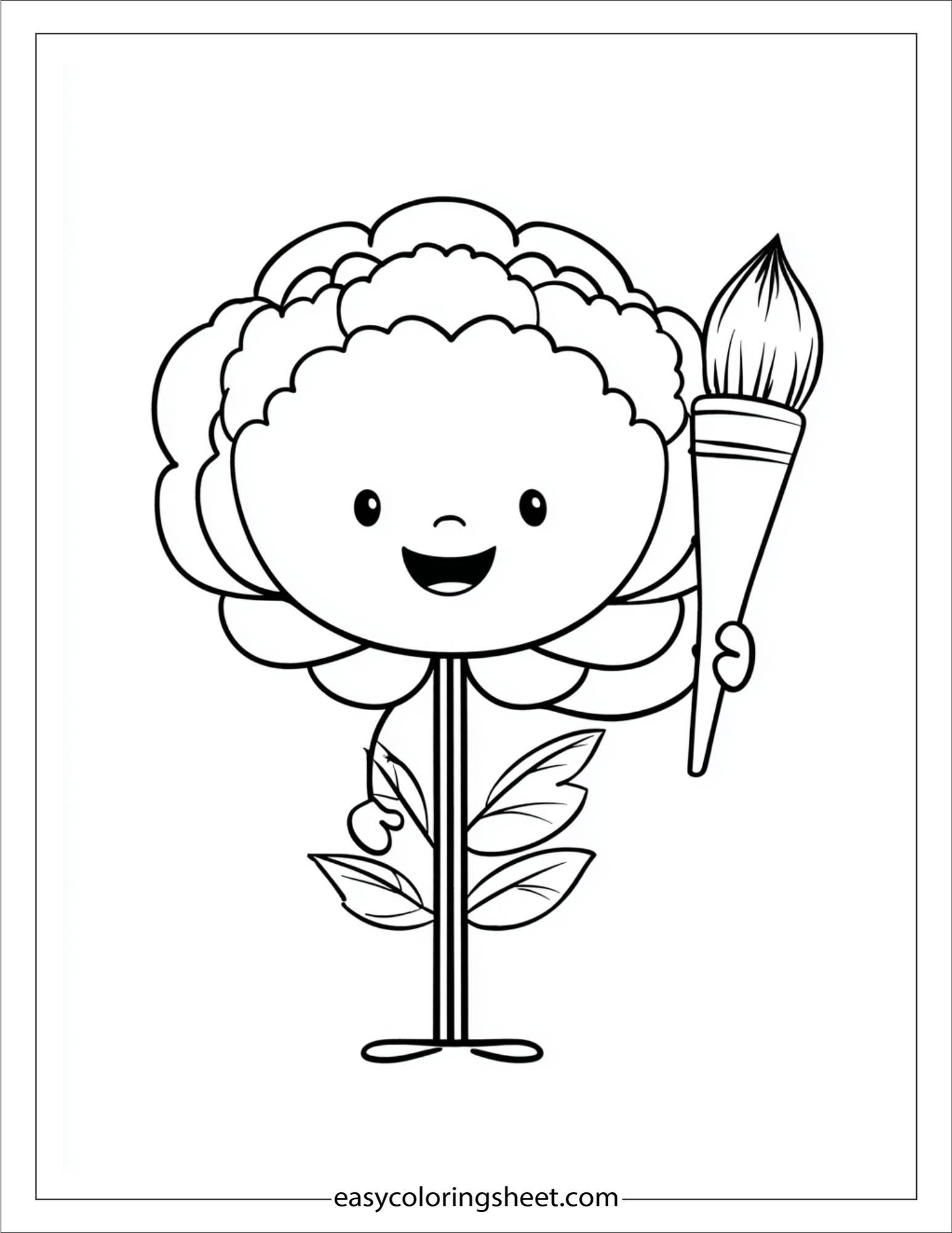 Peony painting a rainbow