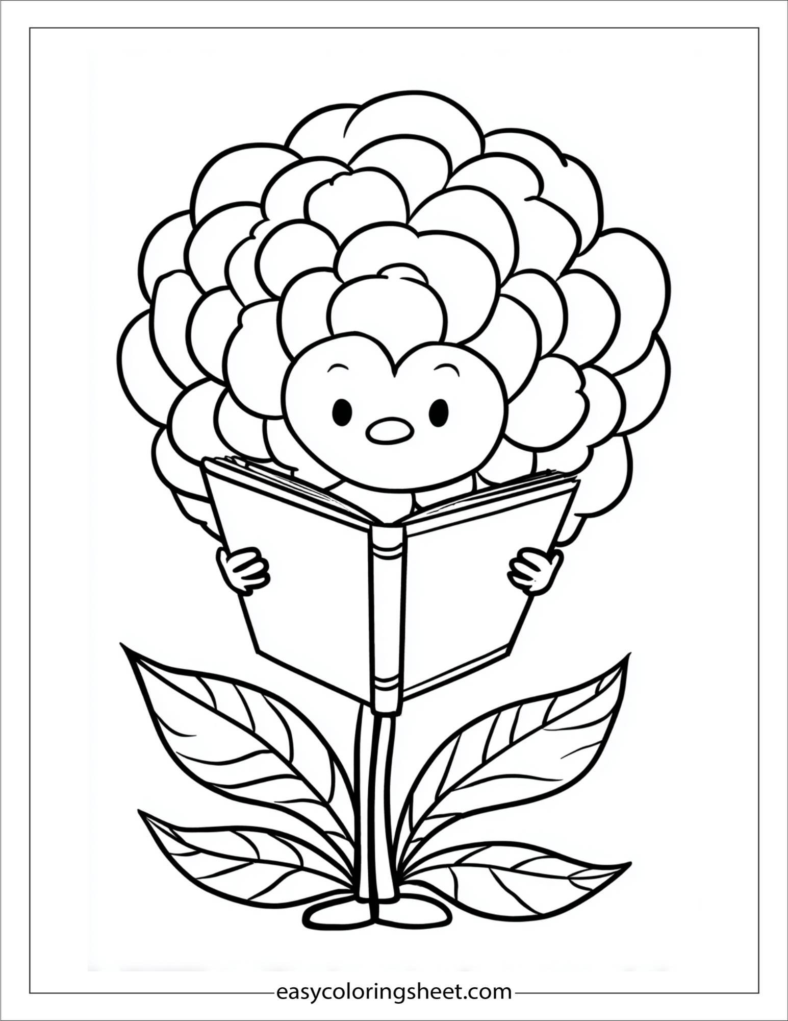 Peony reading a storybook