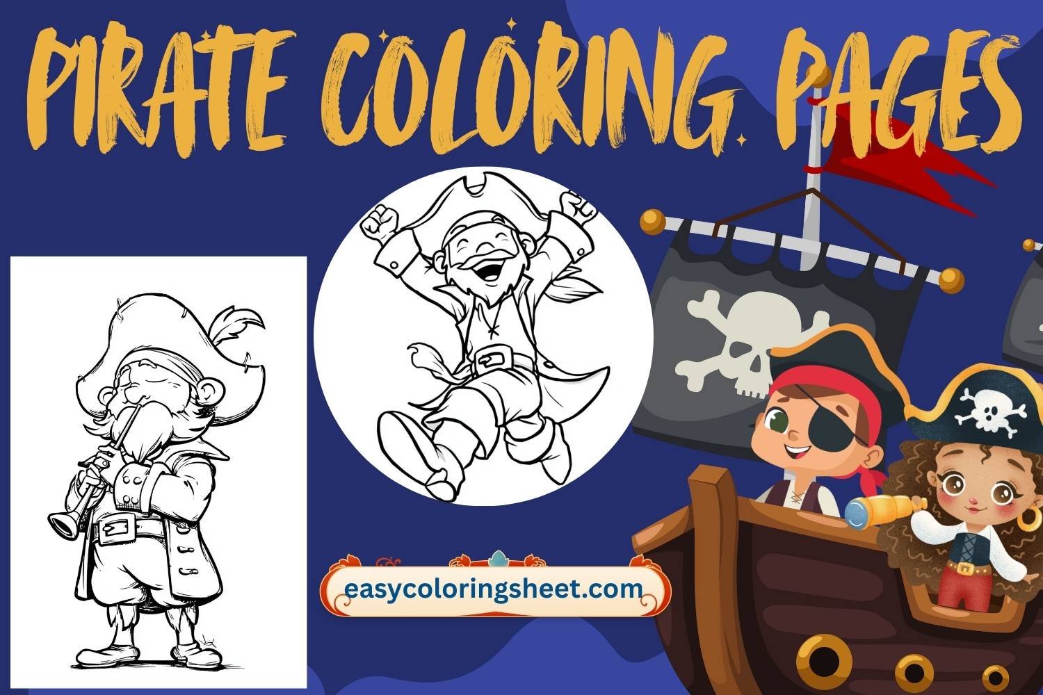 Fun Pirate Coloring Pages for Kids, Easy, Creative, and Full of Adventure