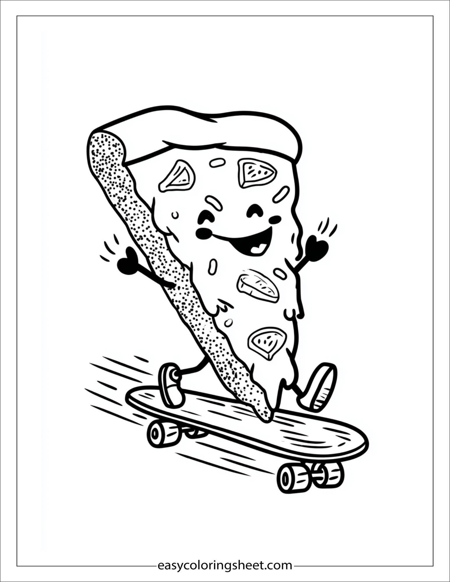 Pizza on Skateboard