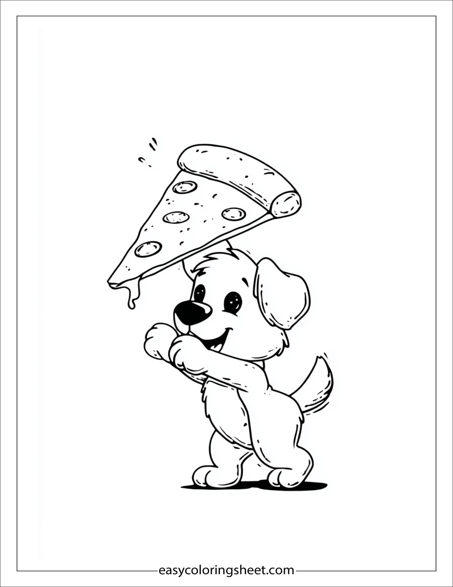 Pizza playing with puppy