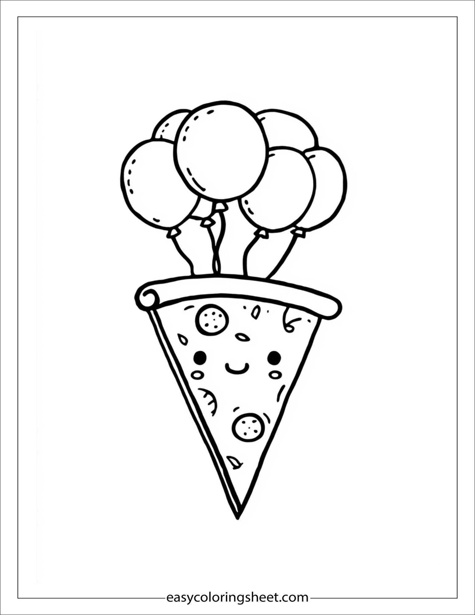 Pizza with Balloons