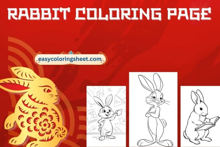 Rabbit coloring page