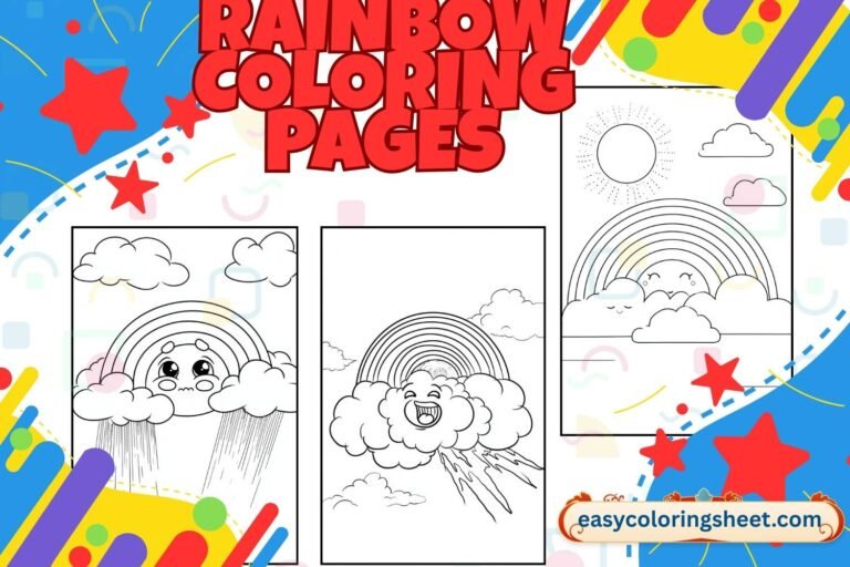 rainbow coloring pages
