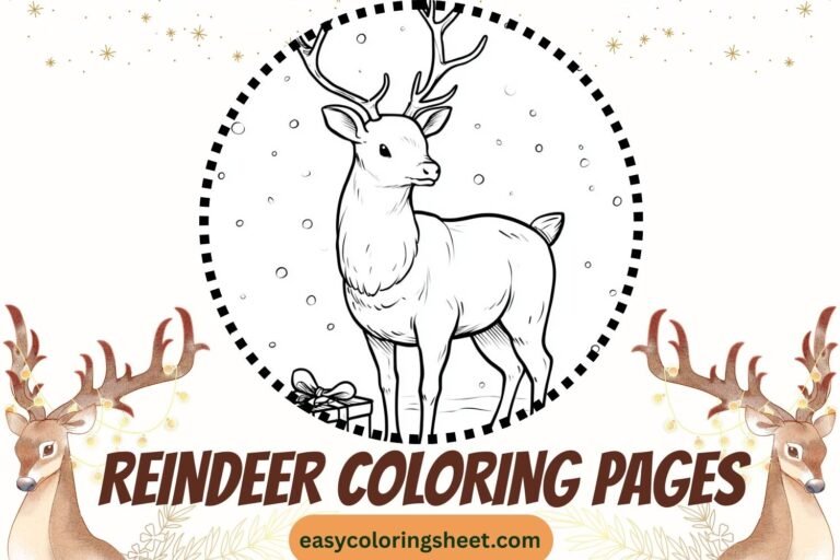 Reindeer coloring pages