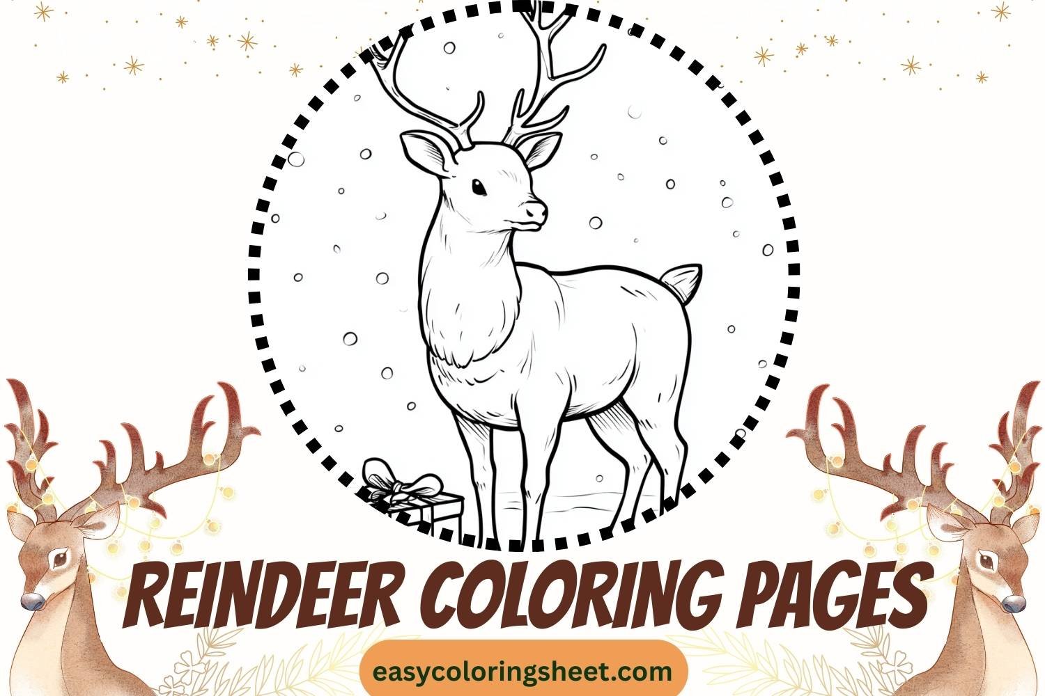 Fun and Easy Reindeer Coloring Pages for Kids