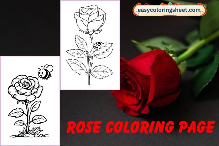 Rose coloring page