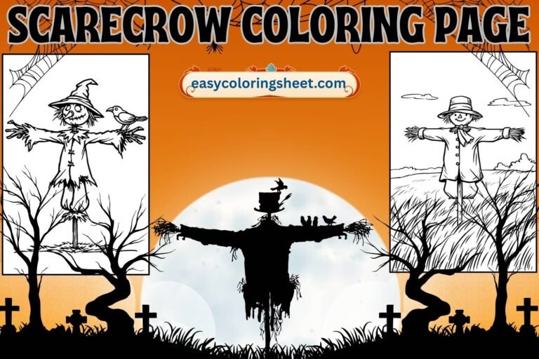 Scarecrow coloring page