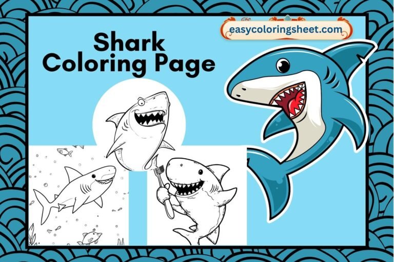 Shark coloring page