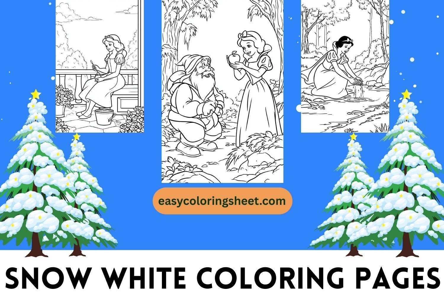 Snow White Coloring Pages for Kids, Fun, Easy, and Creative Printable