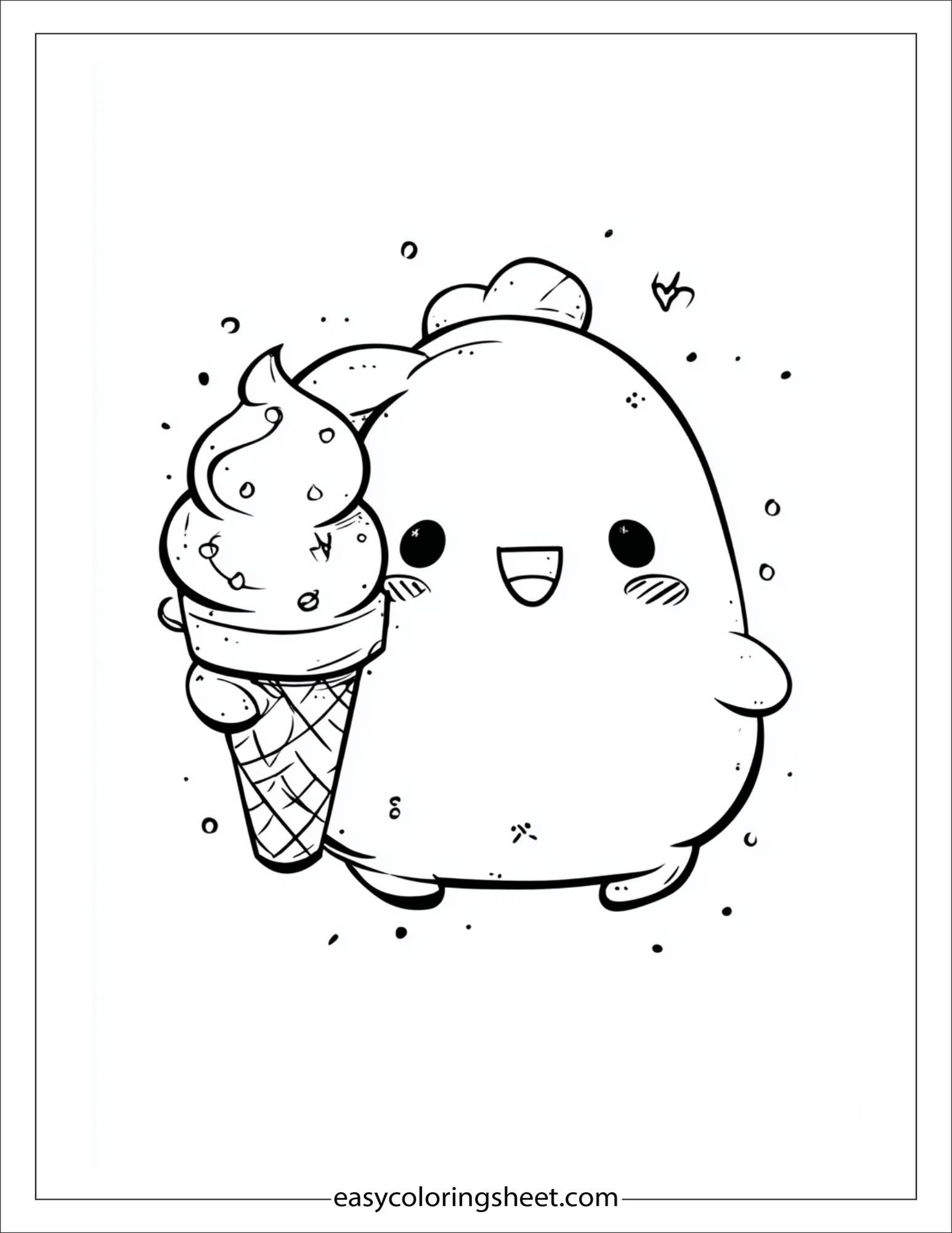 Squishmallow Eating Ice Cream