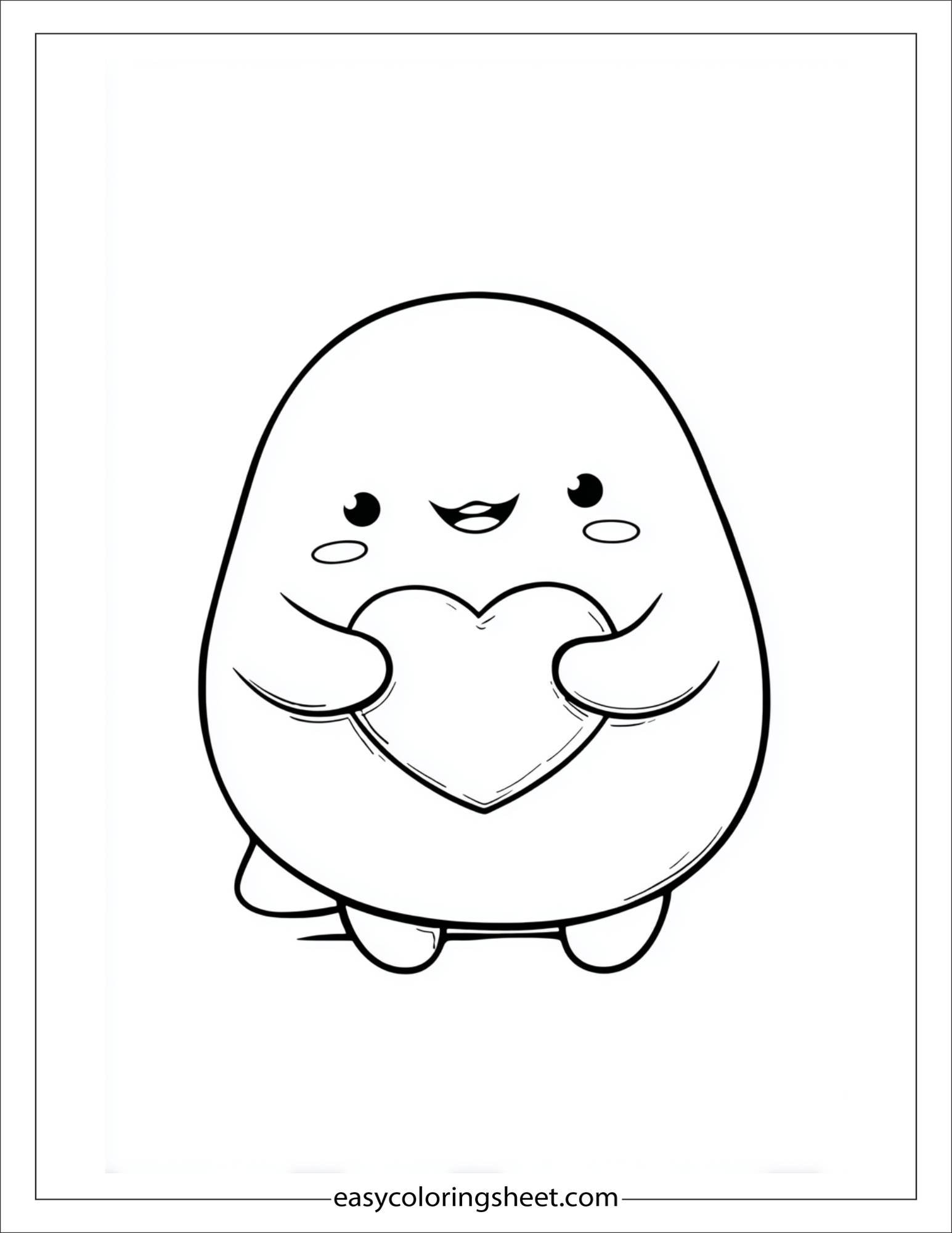 Squishmallow Hugging a Heart