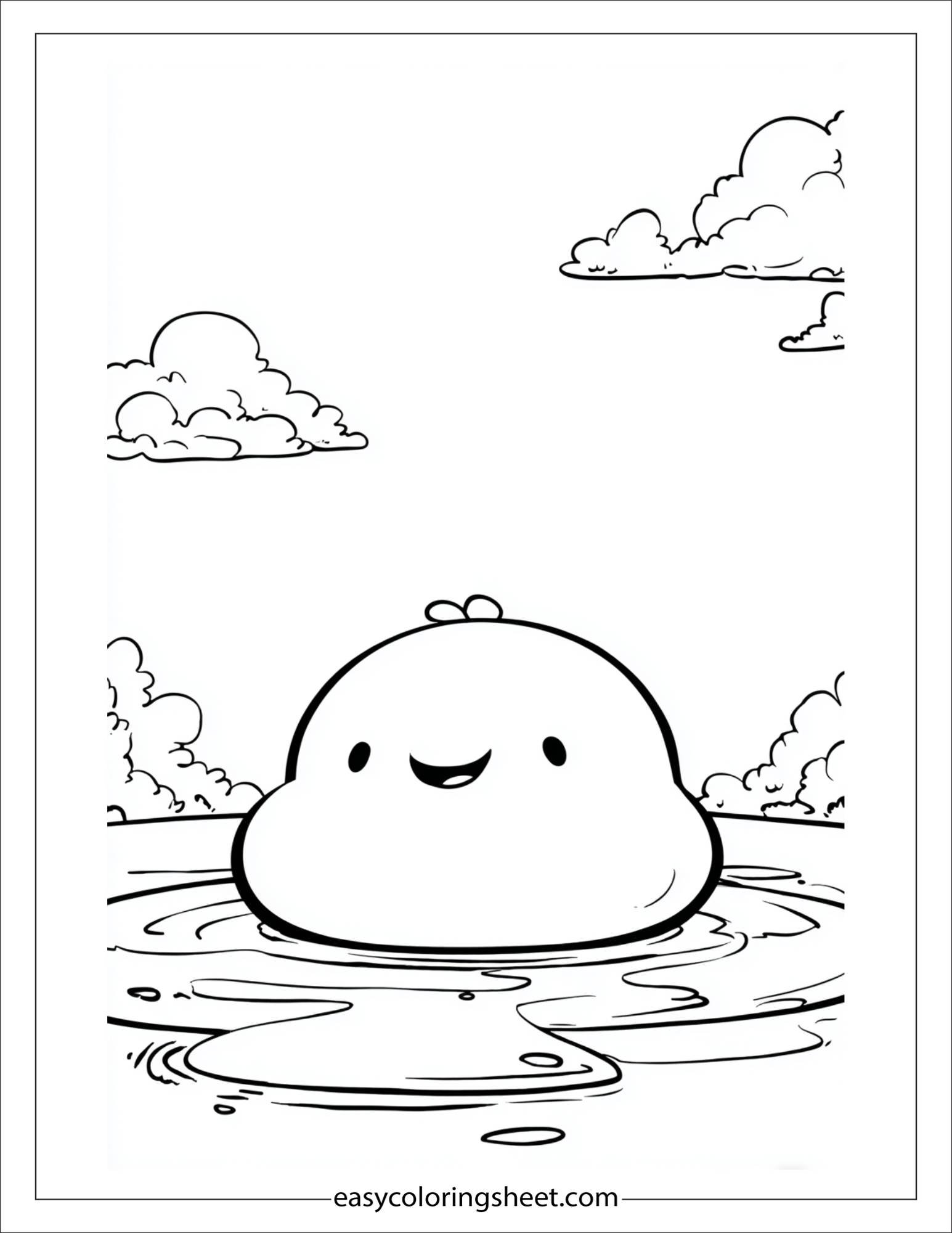 Squishmallow Jumping in Puddle