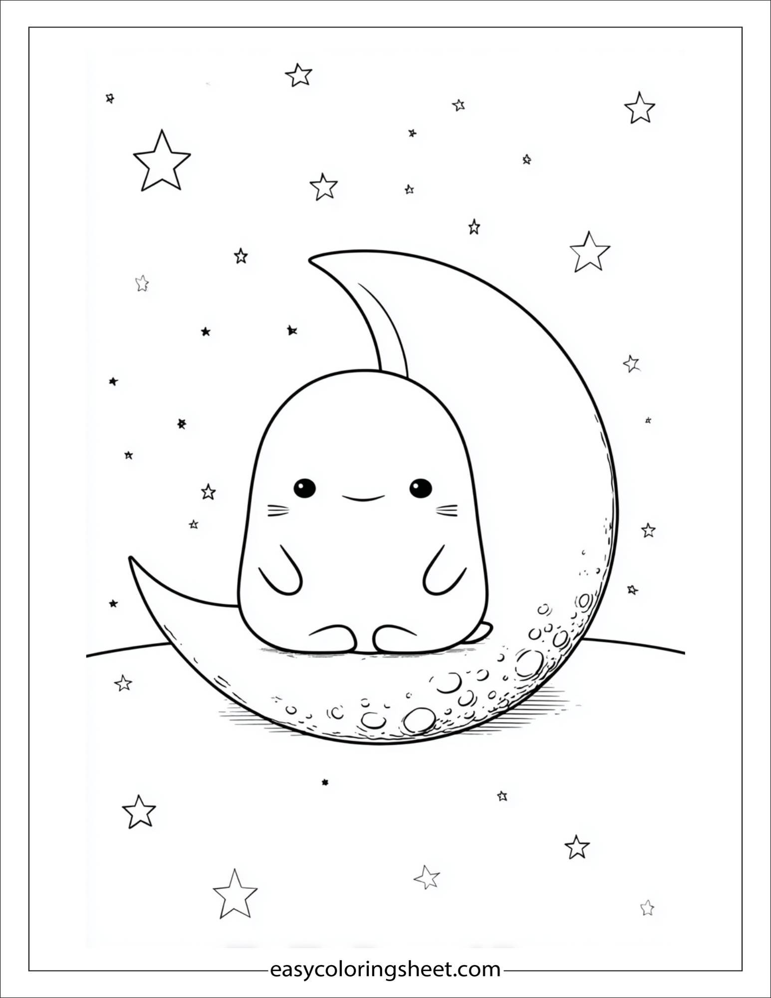 Squishmallow Sitting on a Moon