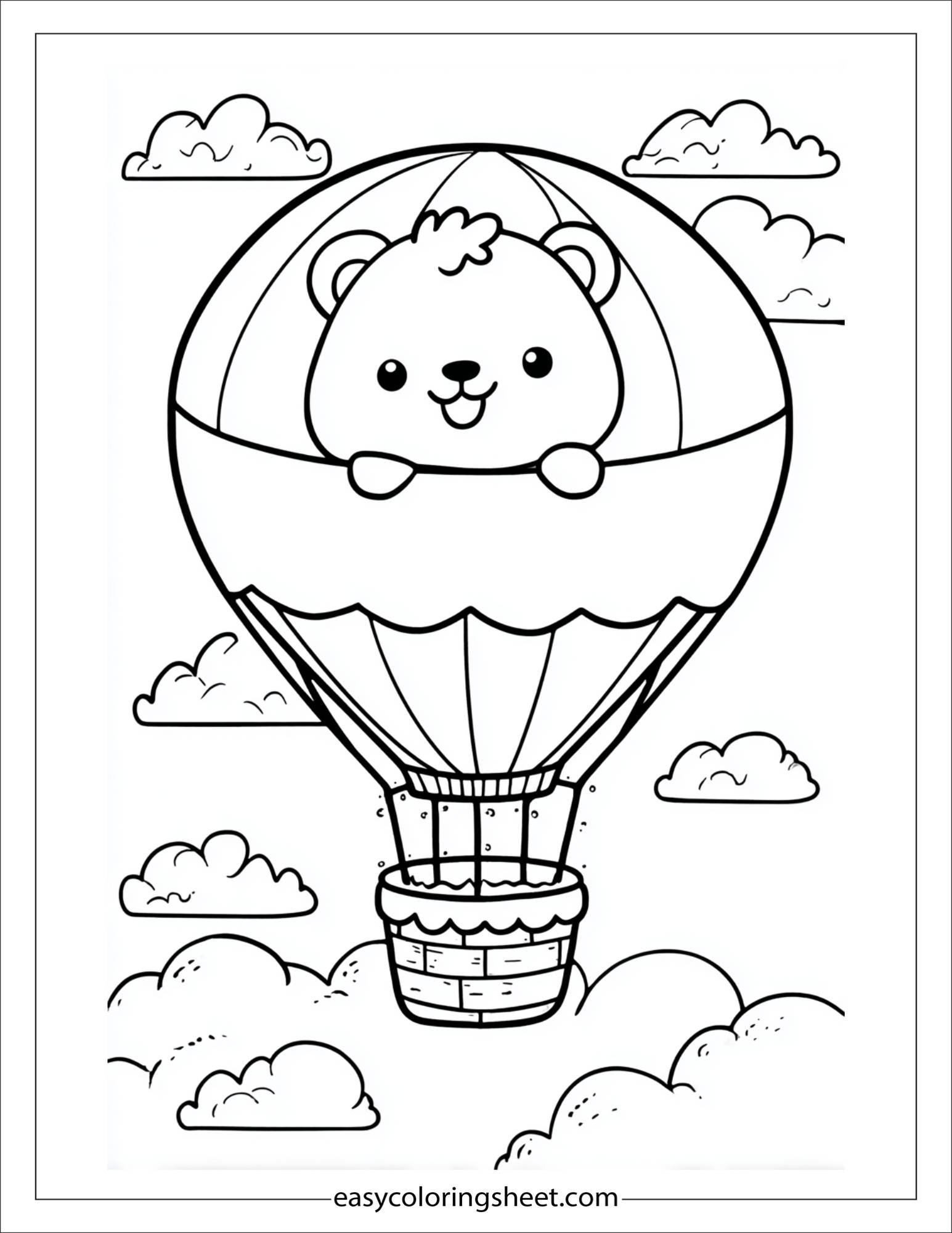 Squishmallow in a Hot Air Balloon