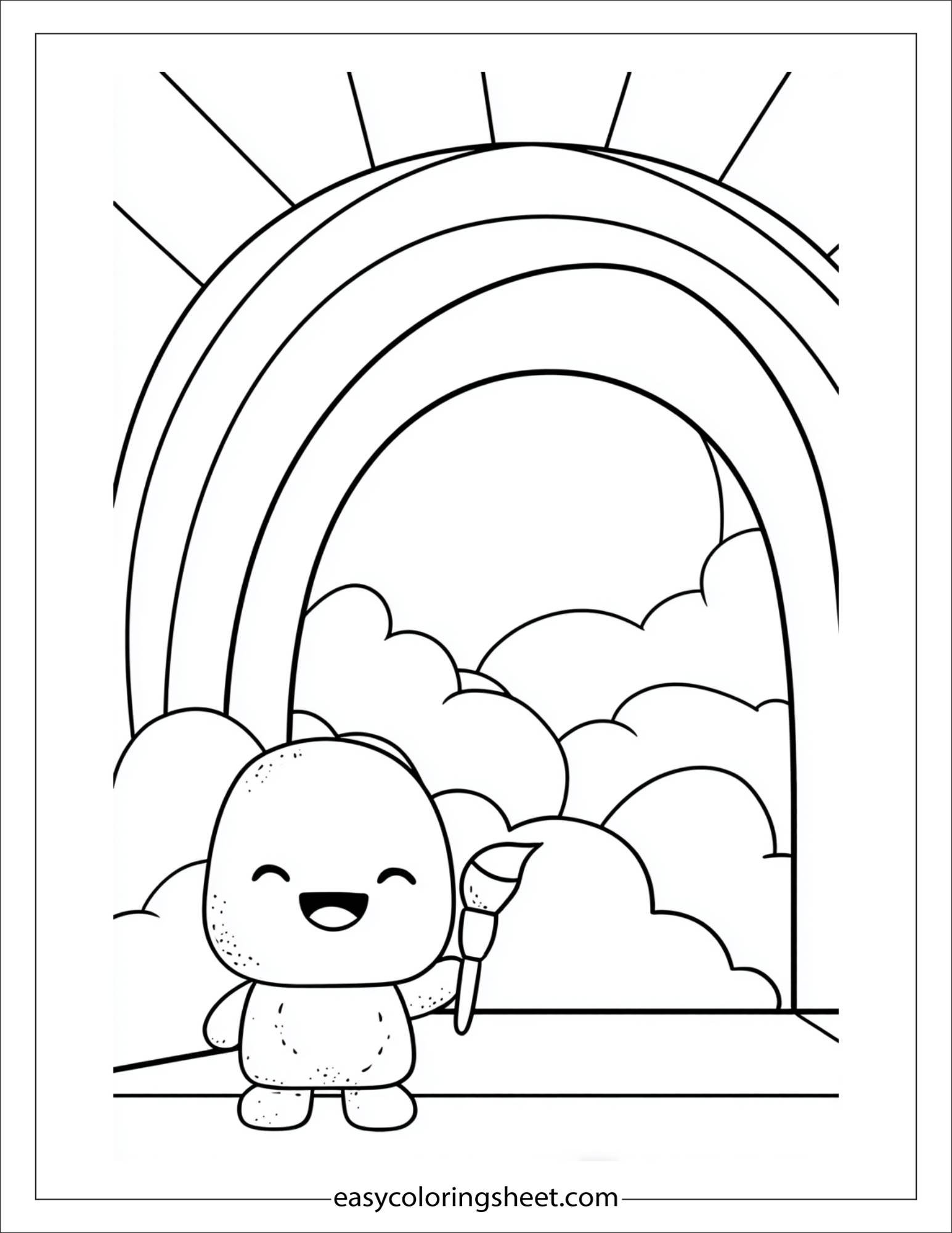 Squishmallow painting rainbow