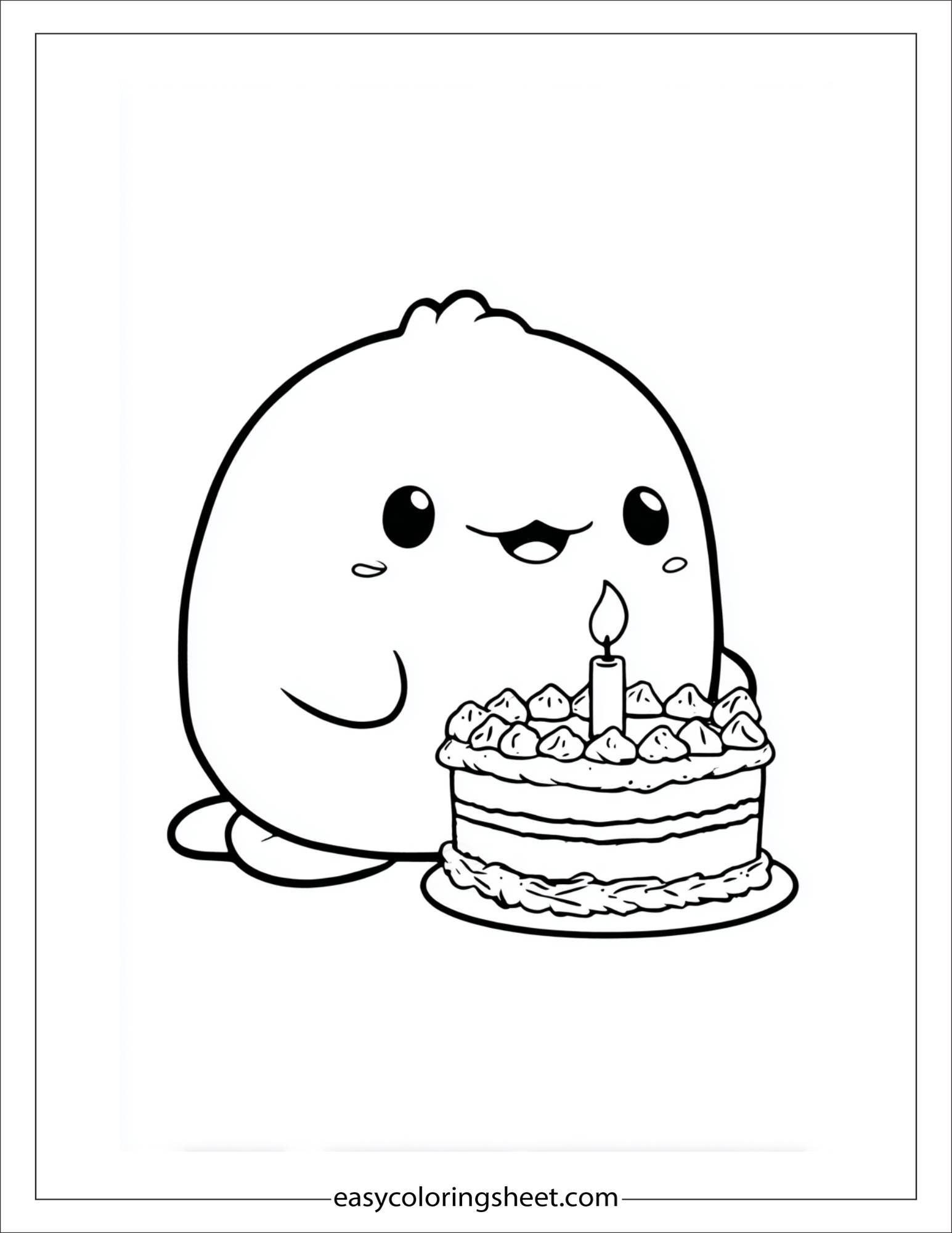 Squishmallow with Birthday Cake