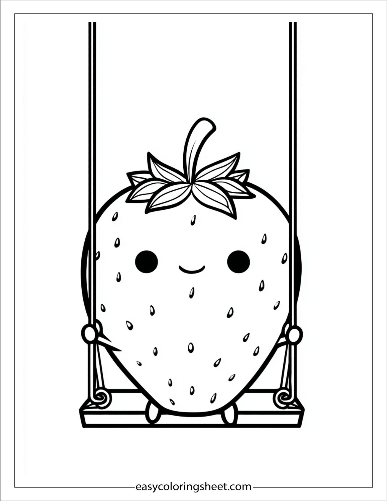 Strawberry on swing