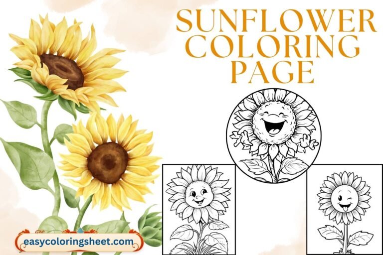 Sunflower coloring page