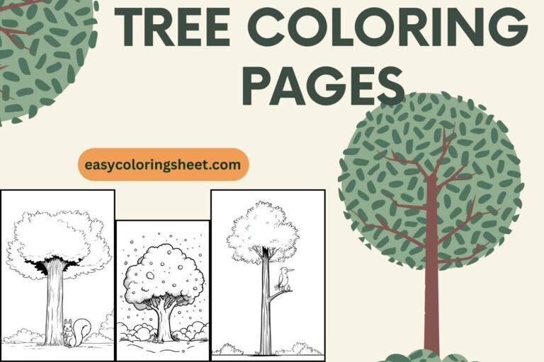 Tree coloring pages